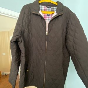 Lands End brown quilted light weight jacket.